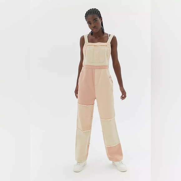 Urban Outfitters Denim - Urban OutfittersTwo-Tone Pink Patchwork Overalls/Dungarees
